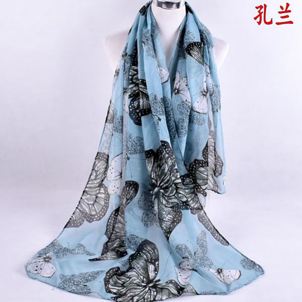 Africa Special Designed New Cotton Balinese Flower Digital Printed Long Voile Scarf