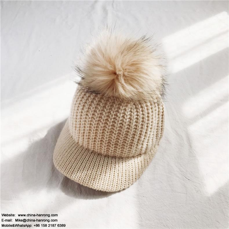Korea Fashion Autumn Winter Warp Knitting Wool Pure Color Knitted Gucci Flat Cap
