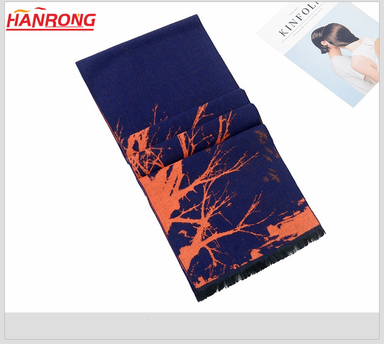 Special Tree Digital Printing Men Long Business Casual Customized Silk Scarf