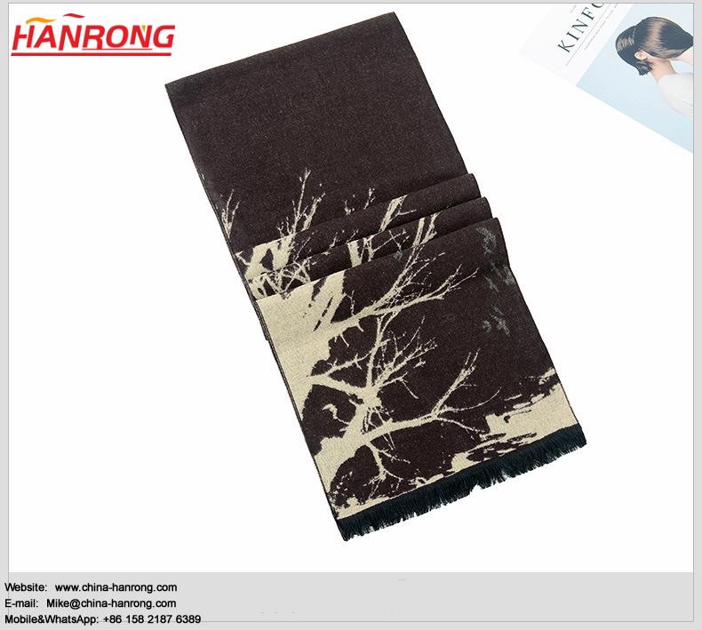 Special Tree Digital Printing Men Long Business Casual Customized Silk Scarf