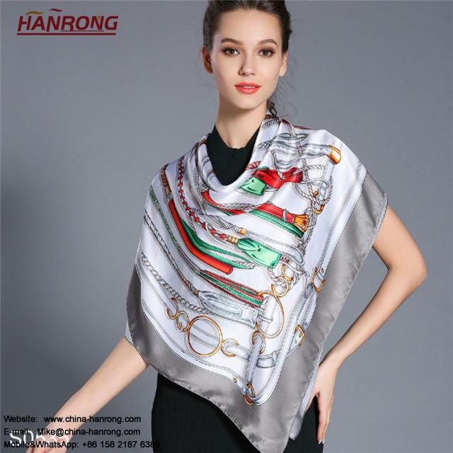 New Ropes and Tassels Print Mulberry Silk High-end Silk Gift Scarf Shawl Wholesale