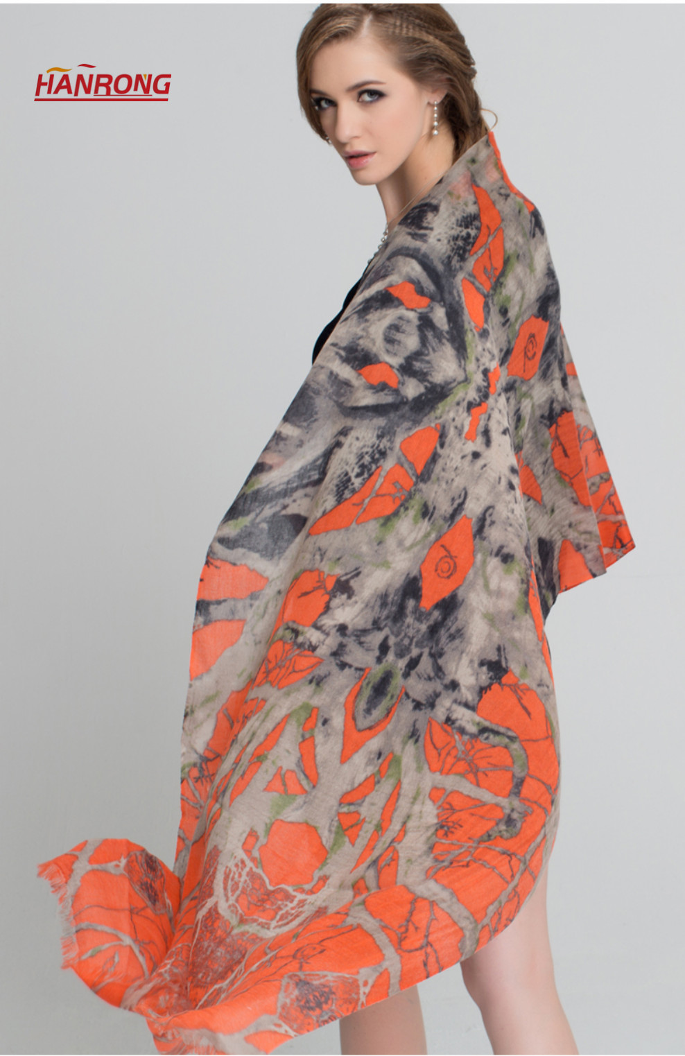 US Fashion Tree Totem Print Warm Cashmere Shawl Scarf For Lady