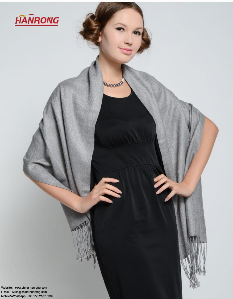 Common Shuttle Weave Pure Color Scarf Shawl For Men and Women