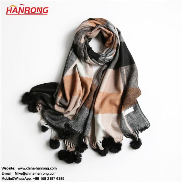 American Autumn Winter New Style Jacquard Holiday Wool Shawl Scarf For Gift