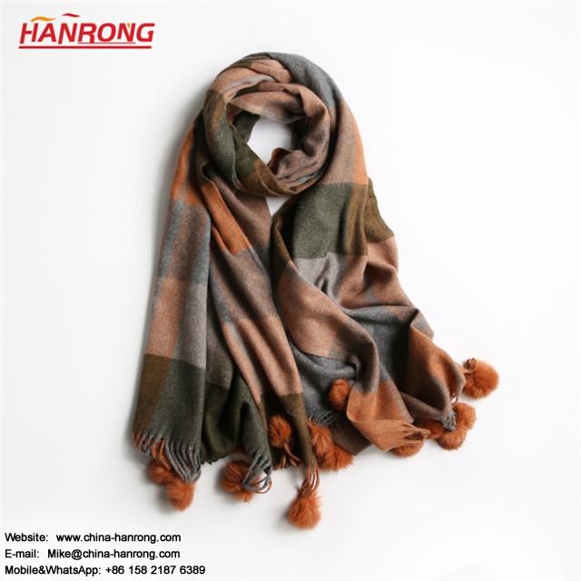 American Autumn Winter New Style Jacquard Holiday Wool Shawl Scarf For Gift