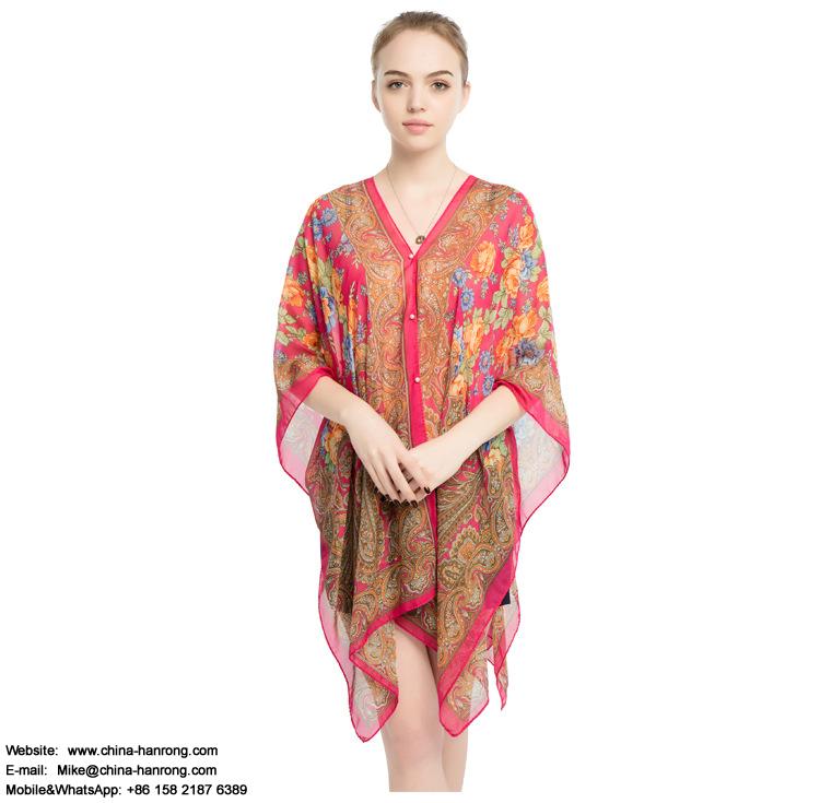 Australia Fashion Women Summer Sunscreen Printing Multipurpose Beach Viscose Chiffon Scarf Shawl