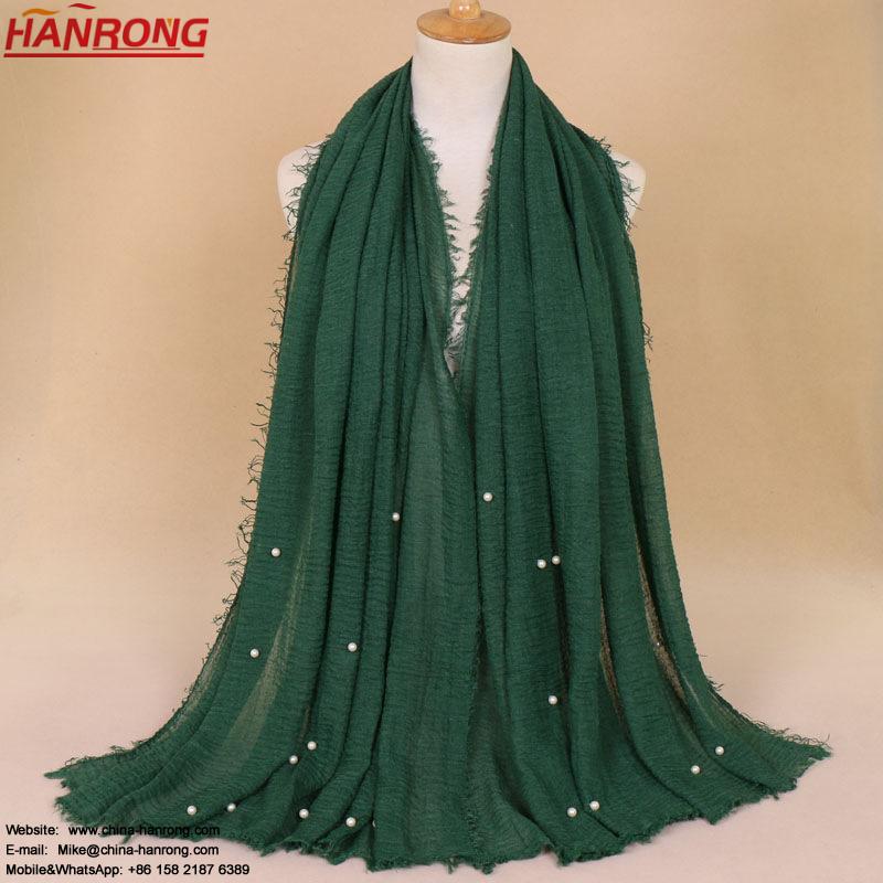 Yiwu Factory Hotsale Women Warp Knitting Tie Dye Pure Color Pastoral Wild Cotton Scarf