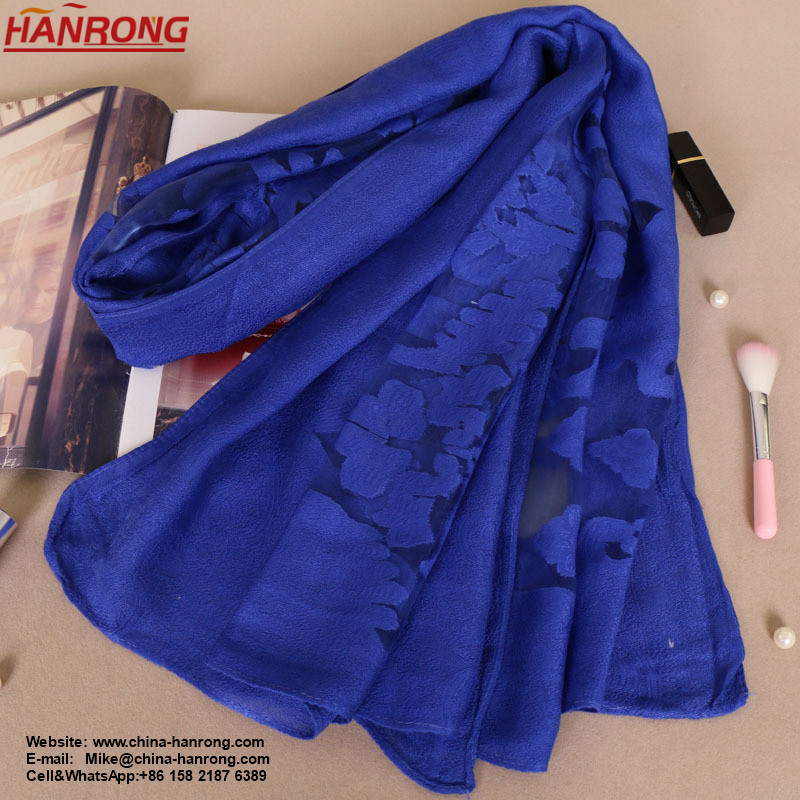 America Elegant Lace Plain Tie Dye Female Special Customized Polyester Scarf Wholesale