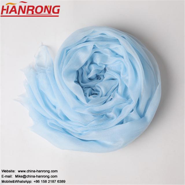Hot Sale All Match Pastoral Style Plain Tie Dyed Burrs Solid Color Thin Pure Cashmere Scarf Wholesale