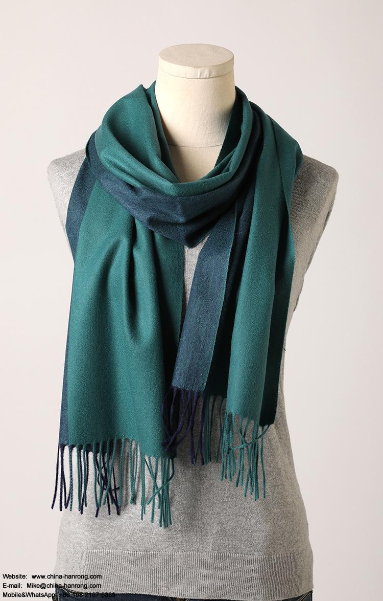 Winter New Factory Sale Two Color Stitching Couples Fashion Fringe Cashmere Pashmina Scarf