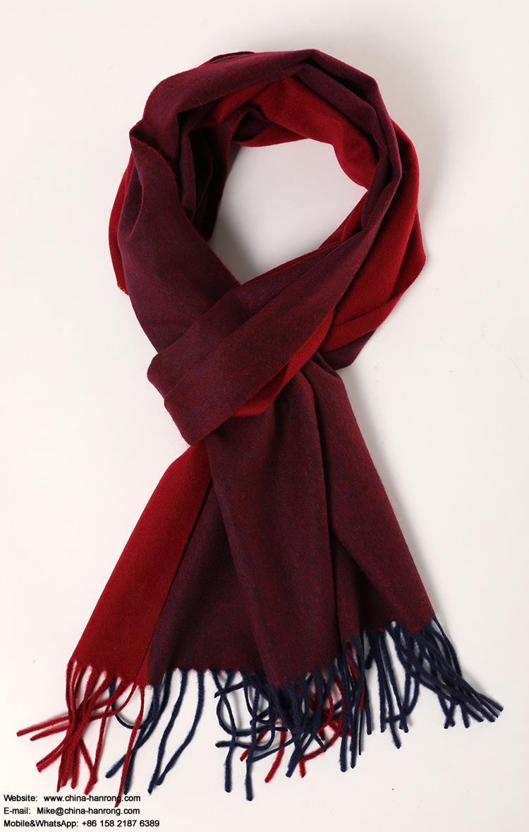 Winter New Factory Sale Two Color Stitching Couples Fashion Fringe Cashmere Pashmina Scarf